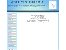 Tablet Screenshot of livingwordfellowship.ca